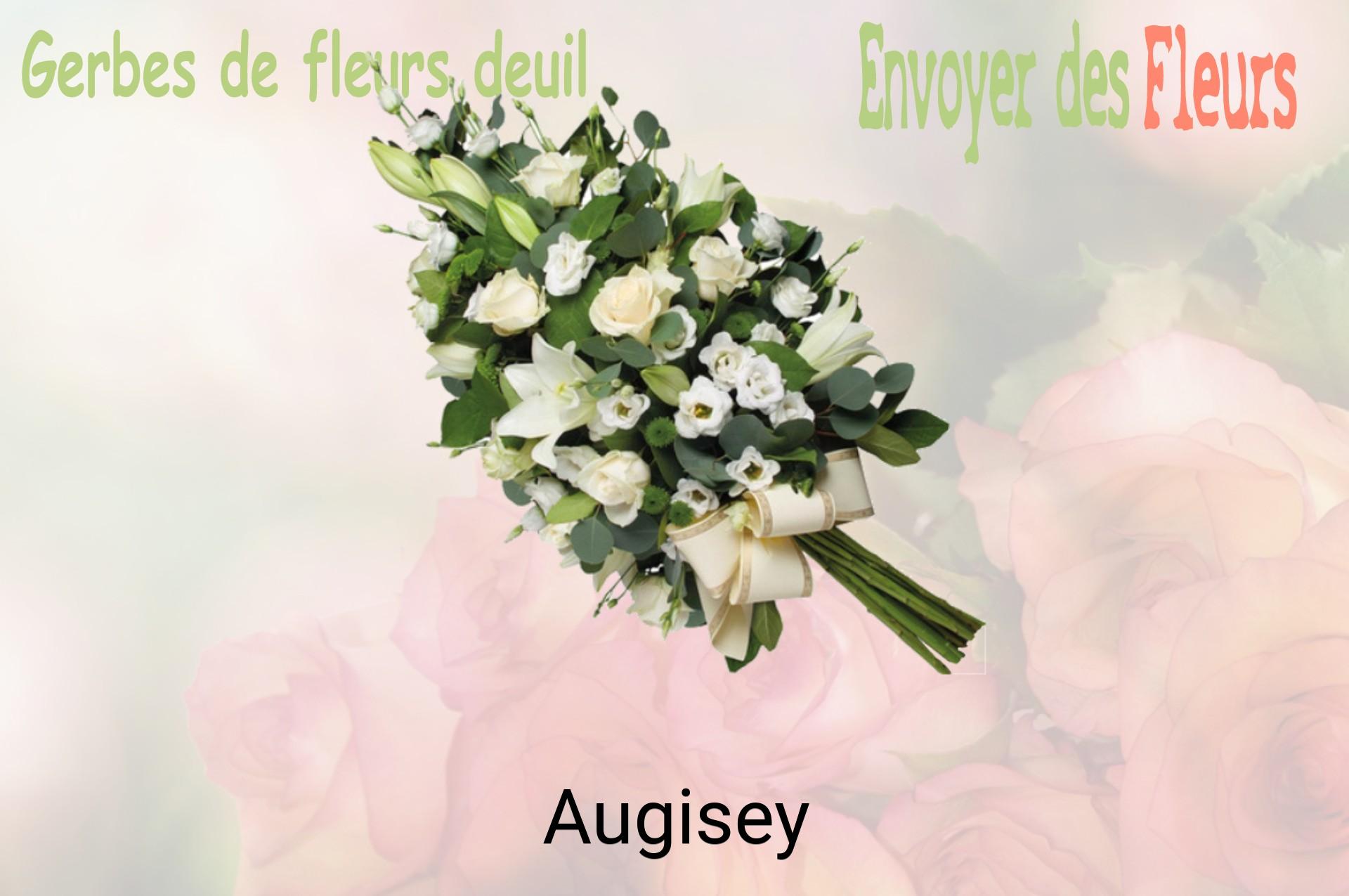 Gerbe de fleurs de deuil livrée à Augisey